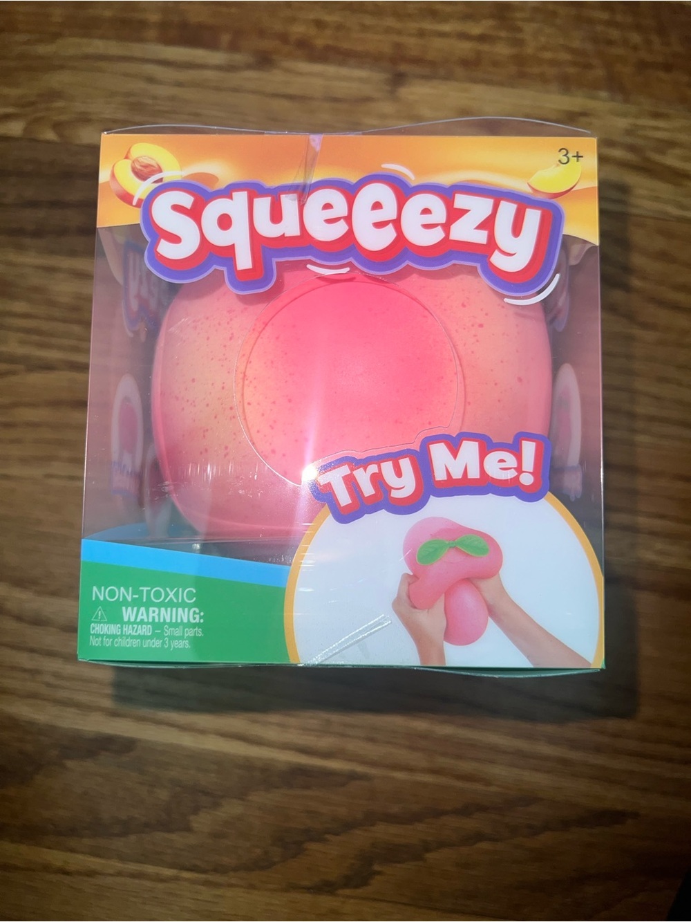 Squeeezy giant peach squish toy